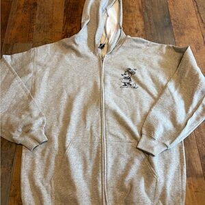 NWT Disney Minnie Mouse happiest place on Earth gray zip up hoodie size large